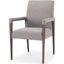 Palisades Grey Fabric Wrap Brown Wooden Frame Dining Chair Set of 2