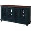Palisades Tv Stand In Catalina Blue With Coffee Top