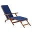 Palmdale Teak Brown and Navy Lounge Chair
