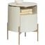 Paloma End Table In High Gloss Cream