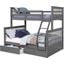 Paloma Twin Over Full Bunk Bed With 2 Drawers In Grey