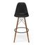 Paris Bar Height Stools Set of 2 In Walnut and Black
