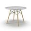 Parisian 39 Inch Round Dining Table In Grey