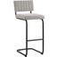 Parity Boucle Barstool Set of 2 In Black Taupe