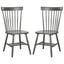 Parker Charcoal Grey 17 Inch Spindle Dining Chair Set of 2