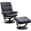 Parker Living Knight Black Manual Reclining Swivel Chair And Ottoman
