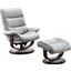 Parker Living Knight Capri Silver Manual Reclining Swivel Chair And Ottoman