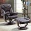 Parker Living Monarch Truffle Manual Reclining Swivel Chair And Ottoman