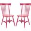 Parker Raspberry 17 Inch Spindle Dining Chair Set of 2
