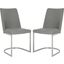 Parkston Grey and Chrome 18 Inch Linen Side Chair