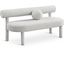 Parlor Cream Boucle Fabric Bench