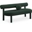 Parlor Green Boucle Fabric Bench