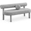 Parlor Grey Boucle Fabric Bench