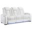 Party Time Power Reclining Sofa In White
