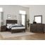 Passageways Charleston Brown Louvered Panel Bedroom Set With Low Profile Footboard