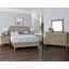 Passageways Deep Sand Louvered Panel Bedroom Set With Low Profile Footboard