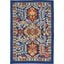Passion Blue And Multicolor 2 X 3 Area Rug