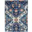 Passion Blue And Multicolor 4 X 6 Area Rug