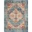 Passion Ivory And Light Blue 5 X 7 Area Rug