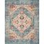 Passion Ivory And Light Blue 7 X 10 Area Rug