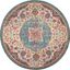 Passion Ivory And Multi 8 Round Area Rug