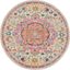 Passion Ivory And Pink 8 Round Area Rug