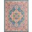 Passion Teal Multicolor 8 X 10 Area Rug