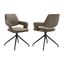 Penny Swivel Upholstered Dining Chair Set of 2 In Brown