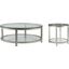 Per Se Argento Round Occasional Table Set