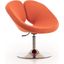 Perch Adjustable Chair in Orange and Polished Chrome