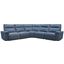 Perimeter 5 Piece Modular Power Reclining Sectional With Power Adjustable Headrests In Blue