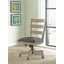 Perspectives Sun Drenched Acacia Wood Back Upholstered Desk Chair