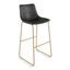Petra Bar Height Stools Set of 2 In Black and Gold