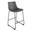 Petra Counter Height Stool with Black Frame Set of 2 In Grey