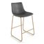 Petra Counter Height Stool with Gold Frame Set of 2 In Grey