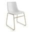 Petra Side Chairs with Gold Legs Set of 2 In White