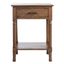 Peyton 1 Drawer Accent Table in Brown