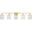 Phineas 5 Light Brass And Clear Crystals Wall Sconce