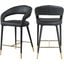 Picasso Way Black Faux Leather Counter Height Chair Dining Chair