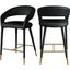 Picasso Way Black Velvet Counter Height Chair Dining Chair