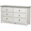 Picket Fence 6 Drawer Dresser In Blue And White