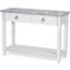 Picket Fence Console Table In White And Grey