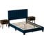 Picket House Furnishings Colbie Upholstered Queen Platform Bed With Nightstands In Navy