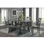 Picket House Furnishings Regan 6Pc Dining Set In Gray-Table 4 Side Chairs and Bench