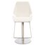Pierro Gas Lift Bar Stool in White and Gold