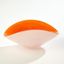 Pinched Cased Glass Large Bowl In Orange