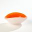 Pinched Cased Glass Small Bowl In Orange