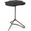 Pinera Ii Black Slate Top With Triangular Iron Base Accent Table