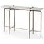 Pinera Iii White Marble Top Gold-Toned Iron Base Console Table