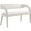 Pinnacle Boucle Fabric Accent Bench In Ivory